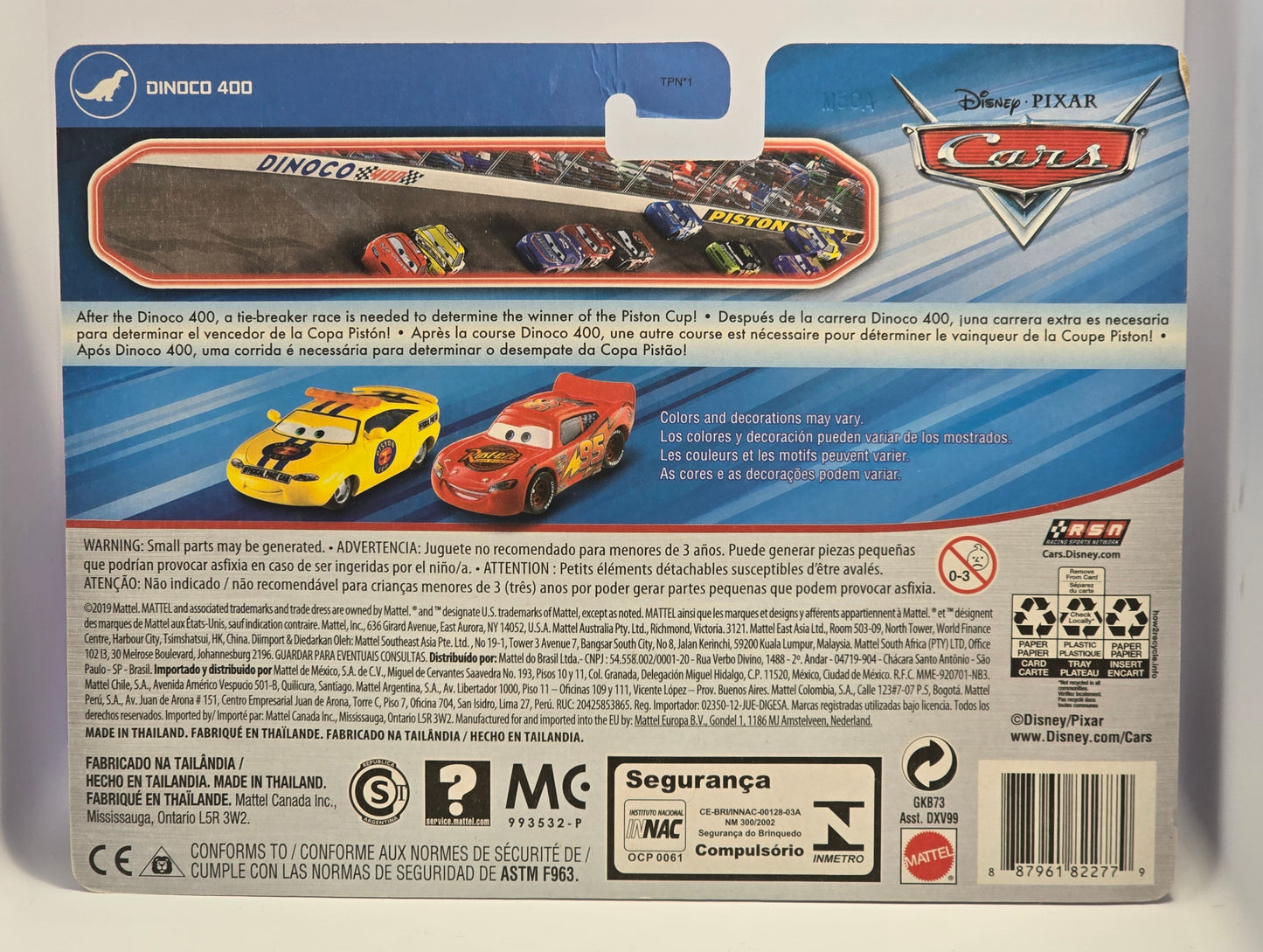 DISNEY PIXAR CARS - CHARLIE CHECKER & LIGHTNING McQUEEN - DINOCO 400 - TWIN PACK