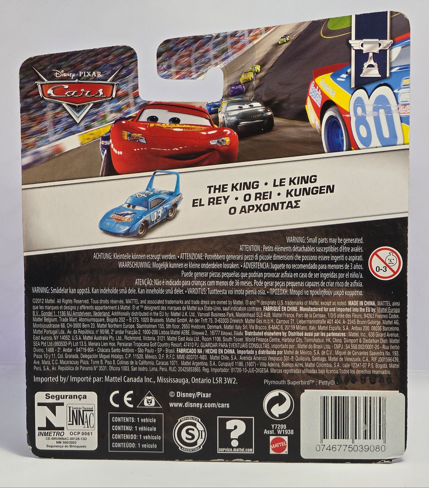 DISNEY PIXAR CARS - STRIP WEATHERS "THE KING" - PISTON CUP COLLECTION