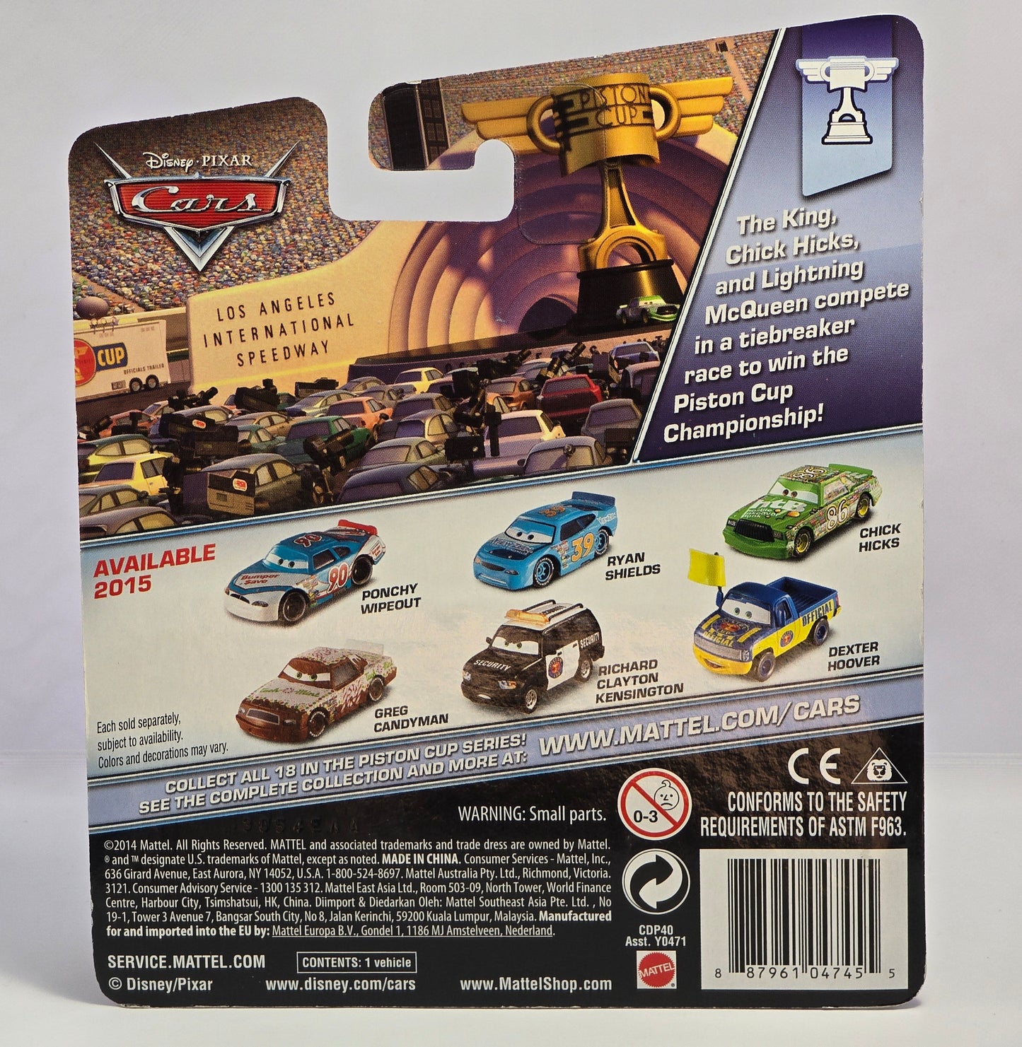 DISNEY PIXAR CARS - DEXTER HOOVER with YELLOW FLAG - 2014
