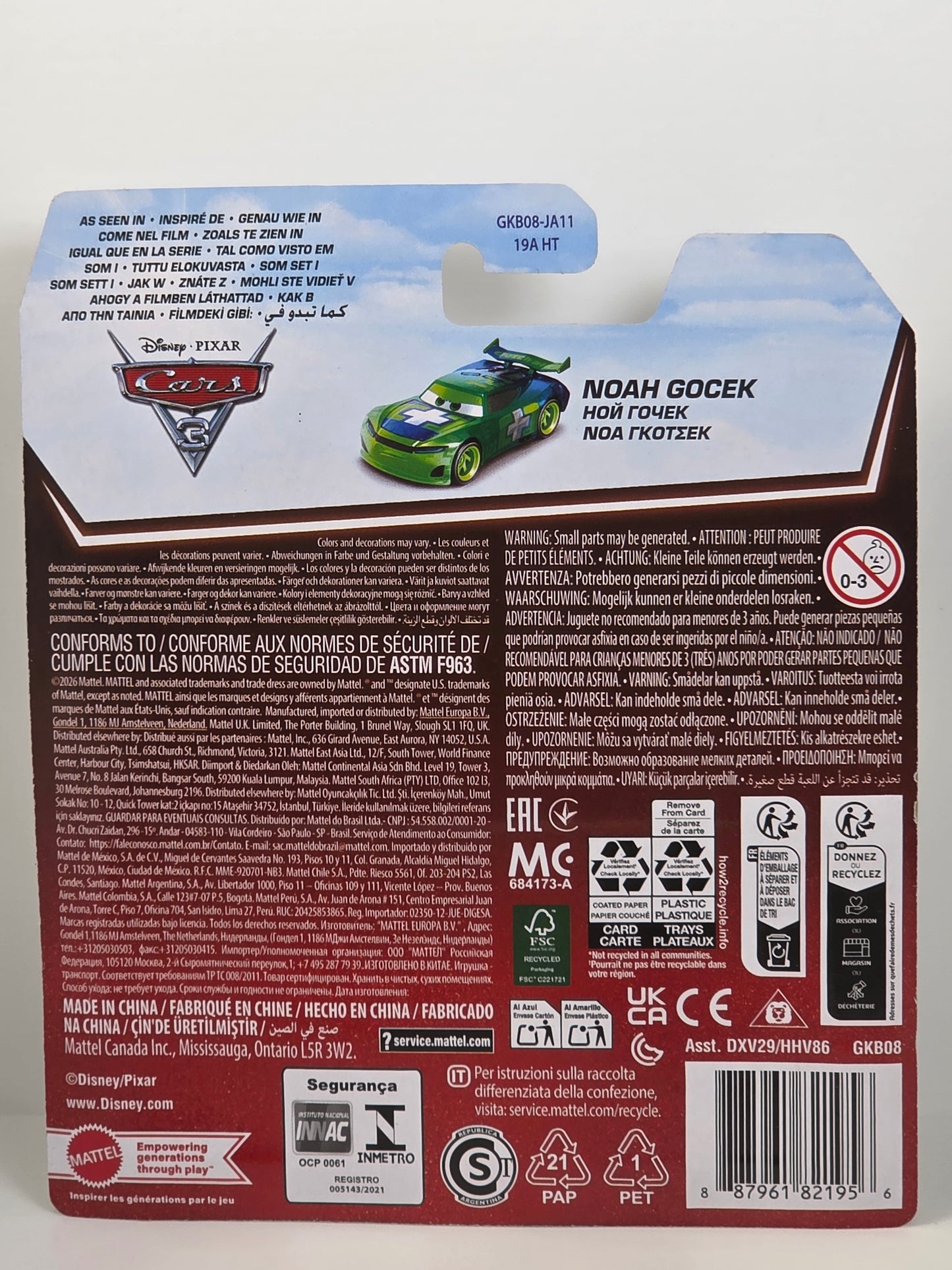 DISNEY PIXAR CARS - NOAH GOCEK #121 - CLUTCH AID - NEXT GEN RACER - 20th ANNIVERSARY
