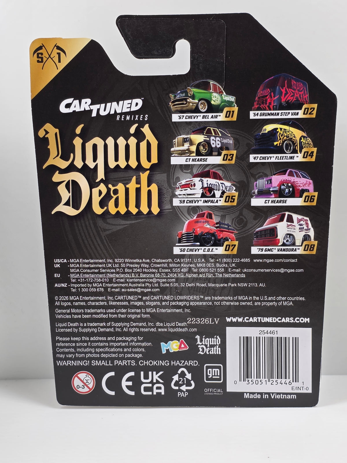 CAR TUNED - LIQUID DEATH S1 - '57 CHEVY BEL AIR- BLACK/GREEN # 01 - NEW