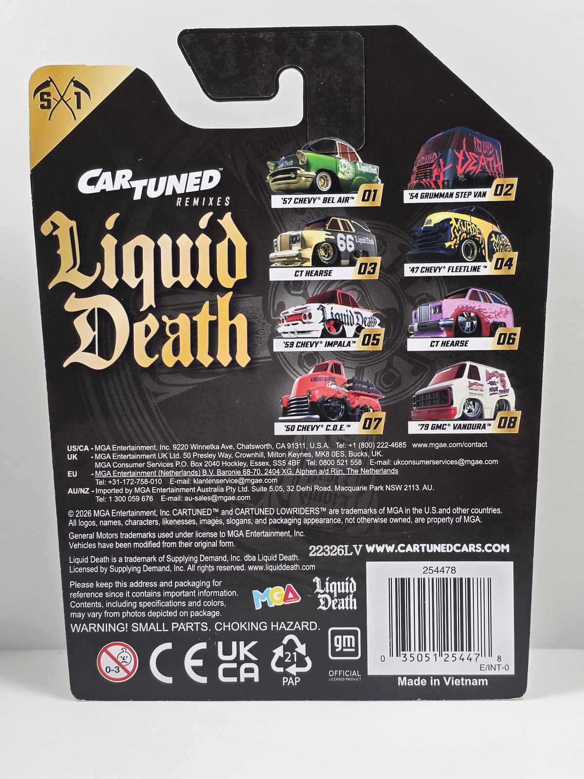 CAR TUNED - LIQUID DEATH S1 - '54 GRUMMAN STEP VAN - BLACK / RED # 02 - NEW
