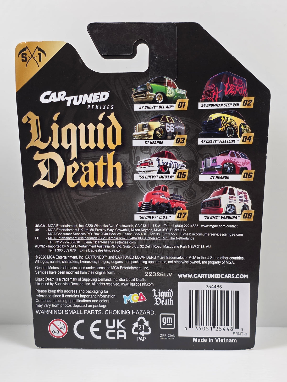 CAR TUNED - LIQUID DEATH S1 - CT HEARSE #66 - BLACK / GOLD # 03 - NEW