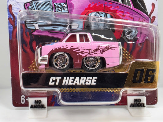 CAR TUNED - LIQUID DEATH S1 - CT HEARSE - PINK / BLOOD RED # 06 - NEW