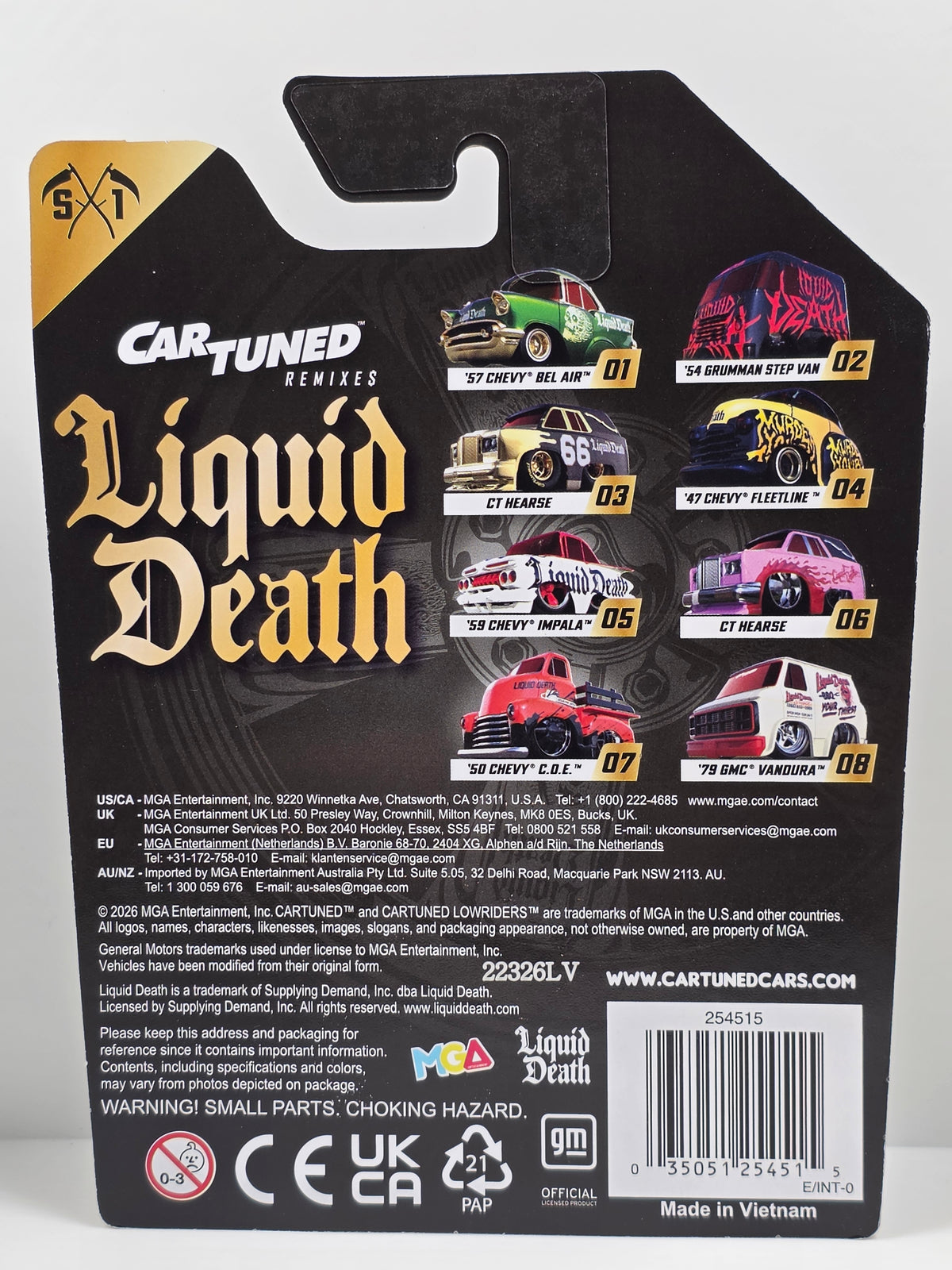 CAR TUNED - LIQUID DEATH S1 - CT HEARSE - PINK / BLOOD RED # 06 - NEW