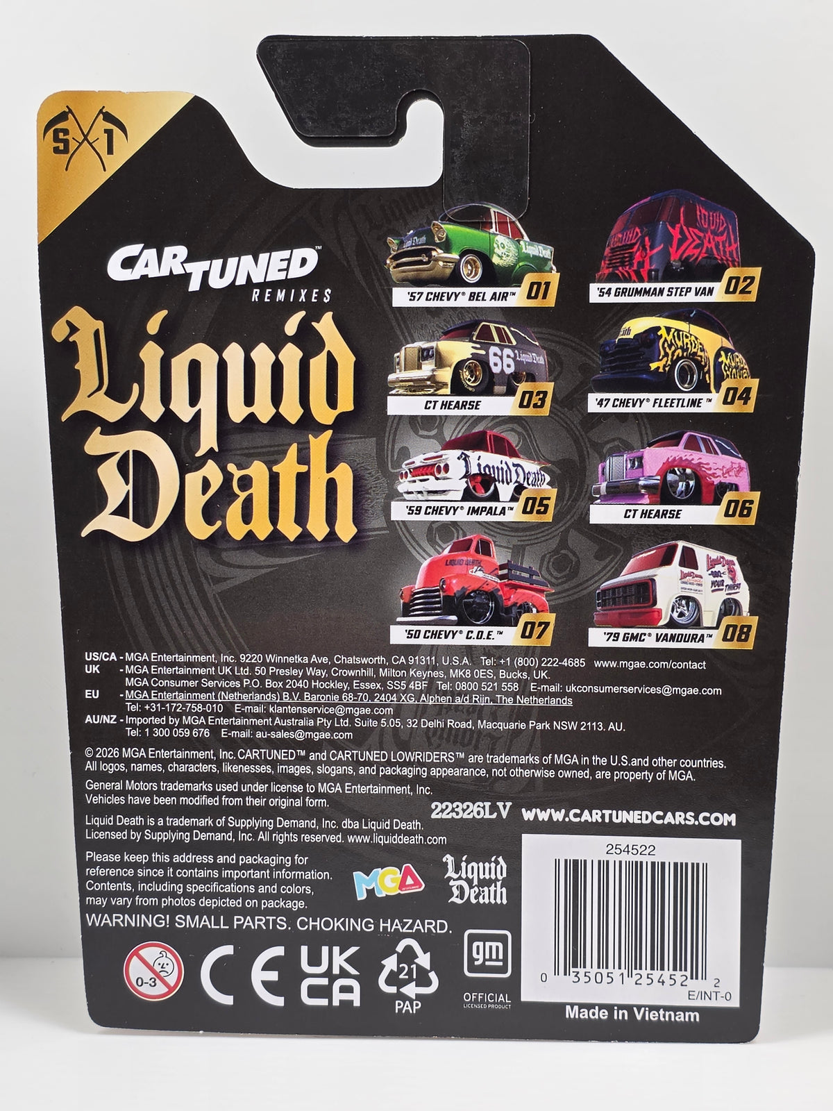 CAR TUNED - LIQUID DEATH S1 - '50 CHEVY C.O.E.- BLACK / RED # 07 - NEW