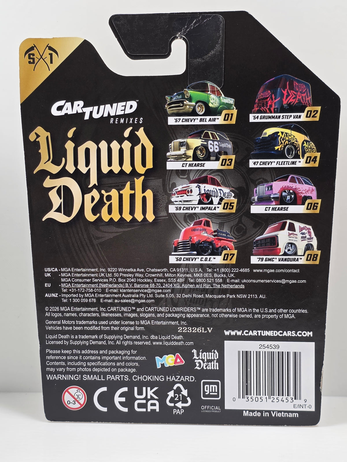 CAR TUNED - LIQUID DEATH S1 - '79 GMC VANDURA - WHITE / BLACK / RED # 08 - NEW