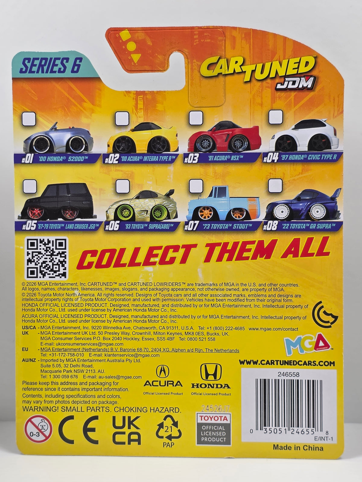 CAR TUNED - JDM SERIES 6 - '91 HONDA / ACURA NSX - RED # 03 - NEW