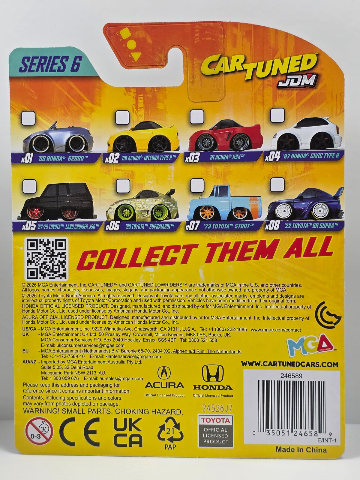 CAR TUNED - JDM SERIES 6 - '93 TOYOTA SUPRA A80 - GOLD # 06 - NEW