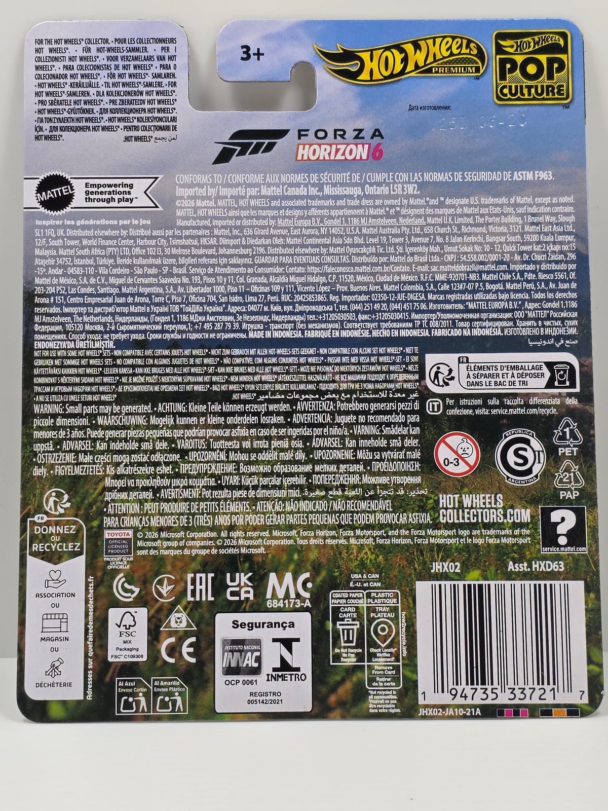 HOT WHEELS PREMIUM POP CULTURE - FORZA HORIZON 6 - '24 TOTOTA LAND CRUISER - NEW