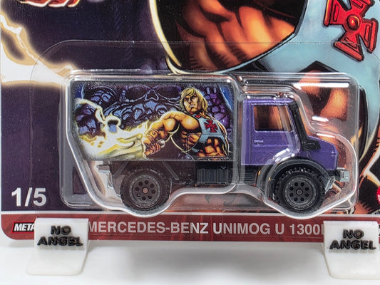 HOT WHEELS PREMIUM - MASTERS OF THE UNIVERSE - HE-MAN - MERCEDES UNIMOG - NEW