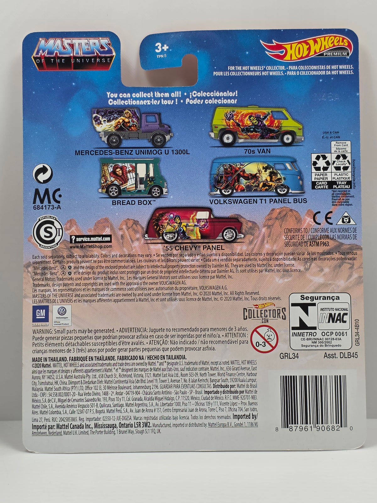 HOT WHEELS PREMIUM - MASTERS OF THE UNIVERSE - SKELETOR - 70s VAN - NEW