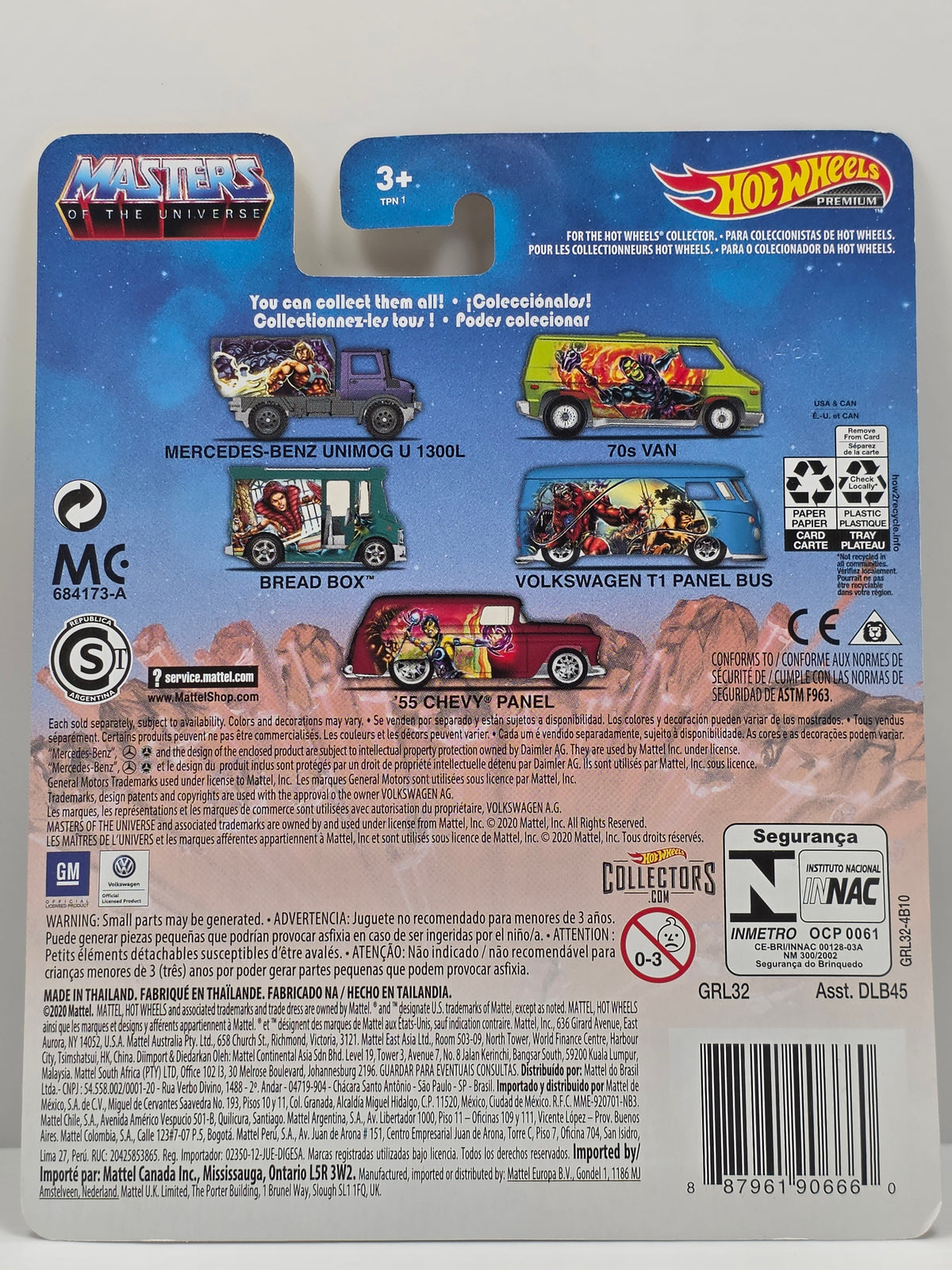 HOT WHEELS PREMIUM - MASTERS OF THE UNIVERSE - BEAST MAN - VOLKSWAGEN T1 PANEL BUS - NEW