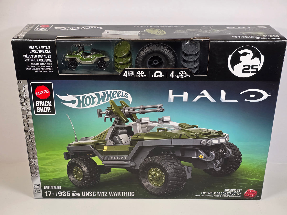 MATTEL BRICK SHOP HOT WHEELS - HALO UNSC M12 WARTHOG VEHICLE - NEW