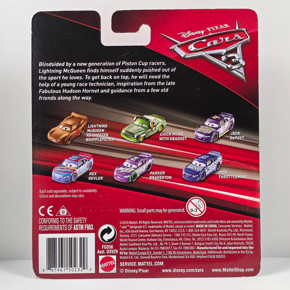 DISNEY PIXAR CARS -RALPH CARLOW #117 - LIL' TORQUEY PISTON - NEW