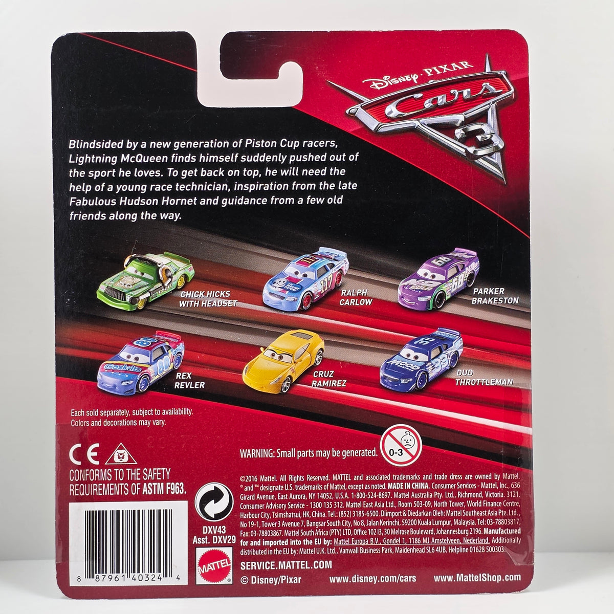 DISNEY PIXAR CARS 3 - JACK DePOST TOW CAP #4- PISTON CUP RACER 2017 NEW