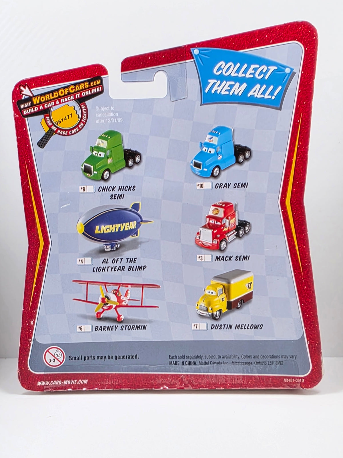 DISNEY PIXAR CARS - THE WORLD OF CARS - DINOCO "GRAY" SEMI - BLUE - 2009 - NEW