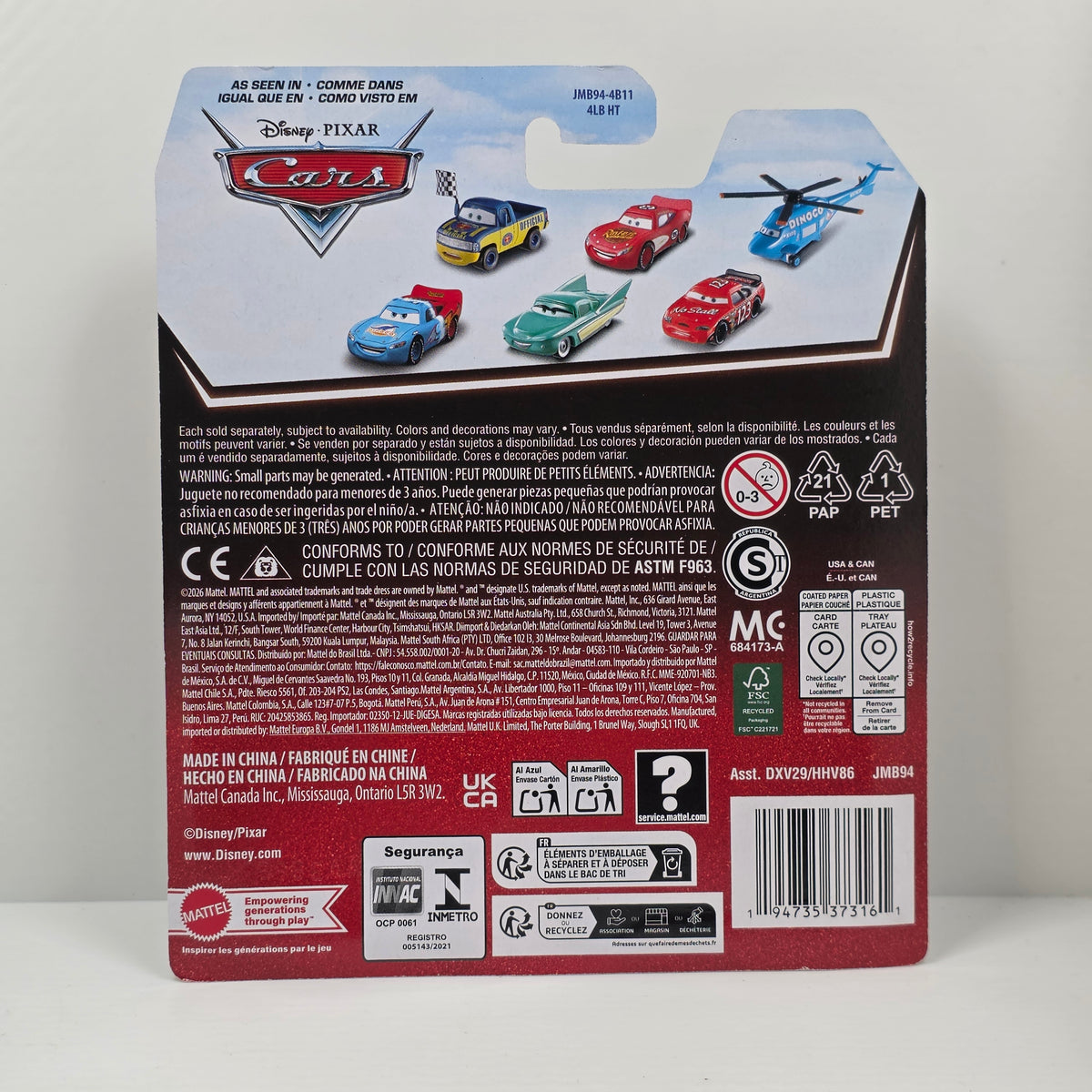 DISNEY PIXAR CARS - BRAD WINMILER - PISTON CUP RACE FAN - 20th ANNIVERSARY - NEW