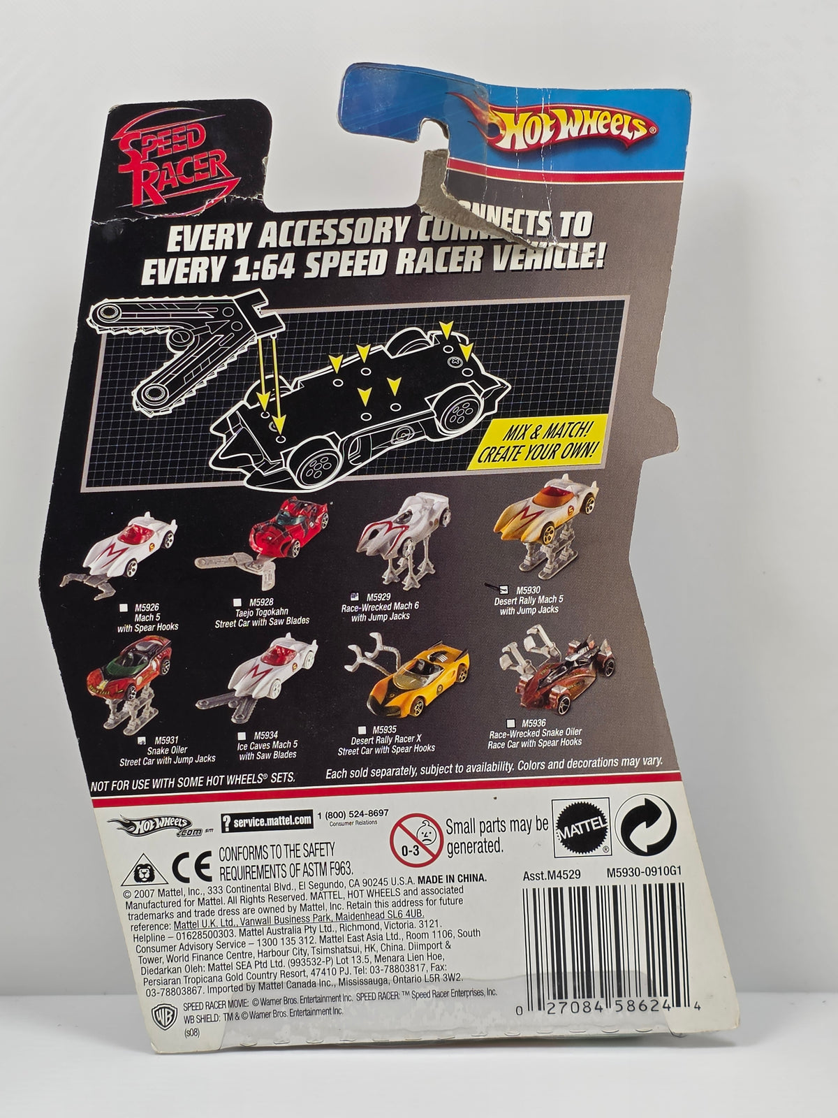 HOT WHEELS - SPEED RACER - DESERT RALLY MACH 5 with JUMP JACKS- M5930 2008 - NEW