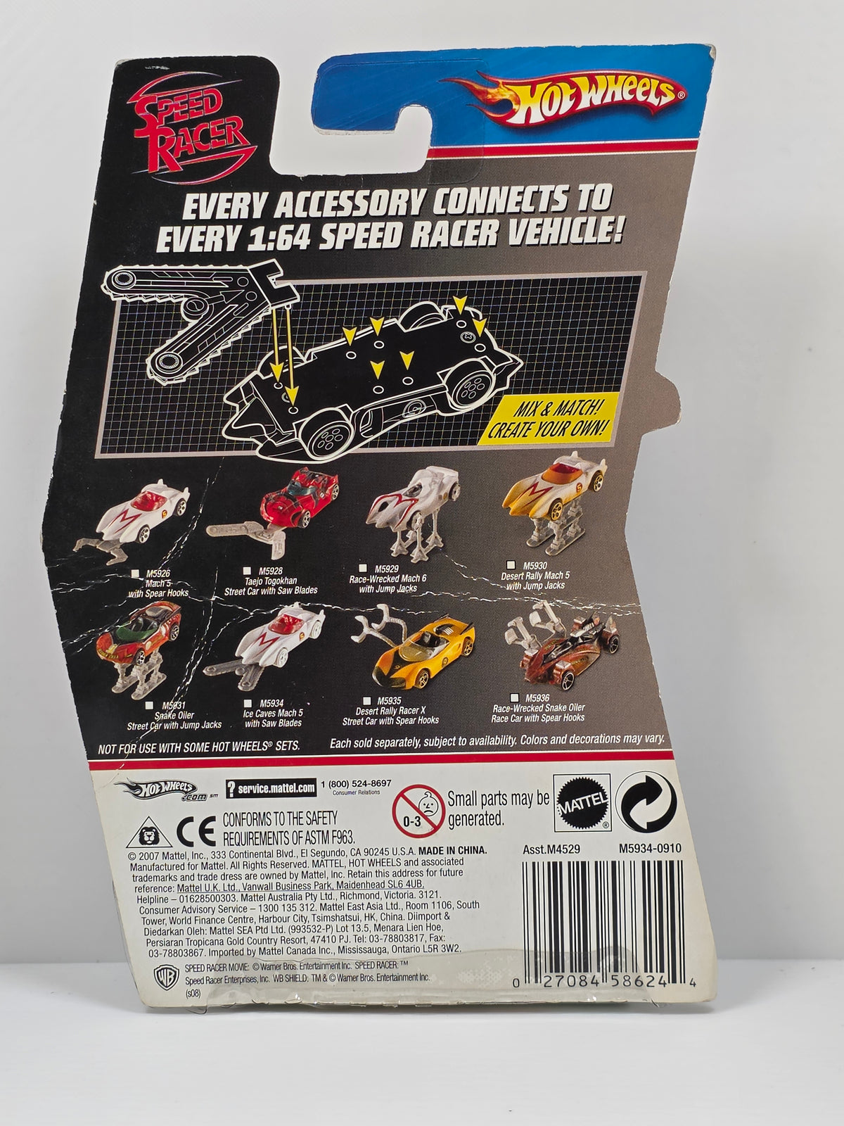 HOT WHEELS - SPEED RACER - ICE CAVE MACH 5 SAW BLADES- M5929 2008 - NEW