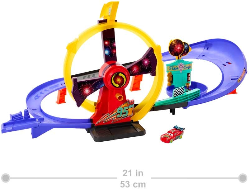 DISNEY PIXAR CARS - LIGHT UP PLAY SET by MATTEL