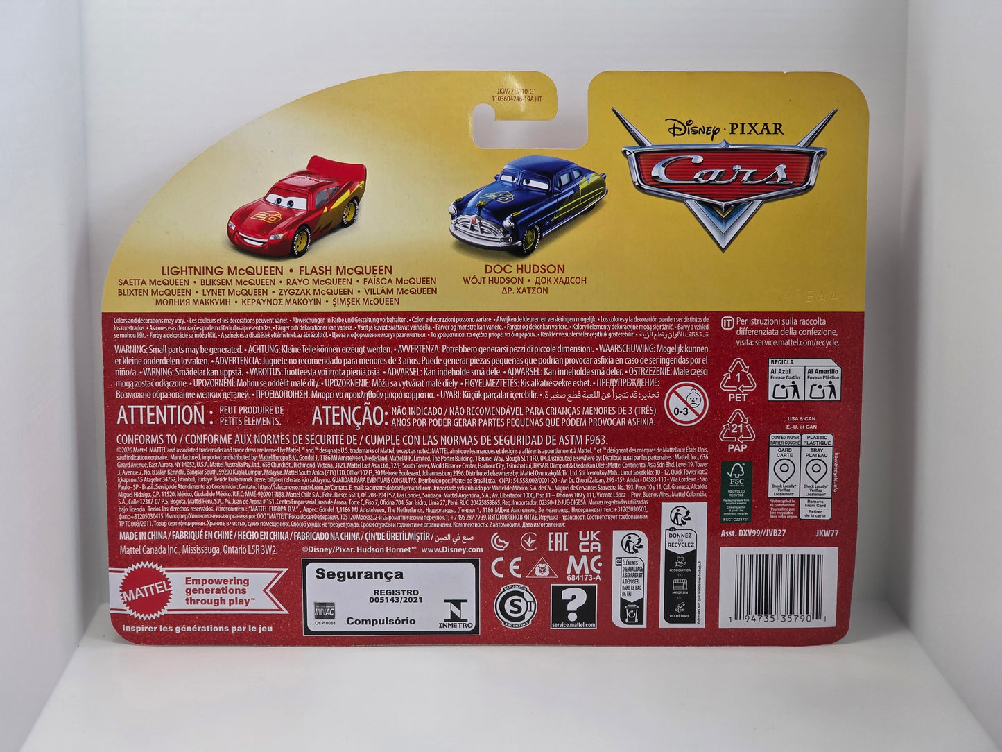 DISNEY CARS DIECAST - 20th Anniversary Lightning McQueen & Doc Hudson