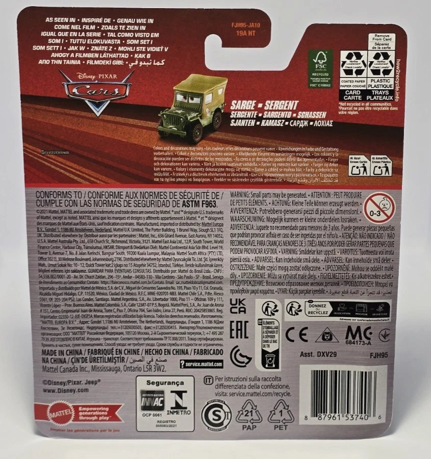 DISNEY PIXAR CARS - SARGE