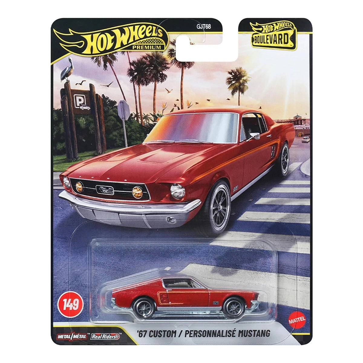 HOT WHEELS PREMIUM BOULEVARD - '67 CUSTOM MUSTANG - JHW40 - NEW