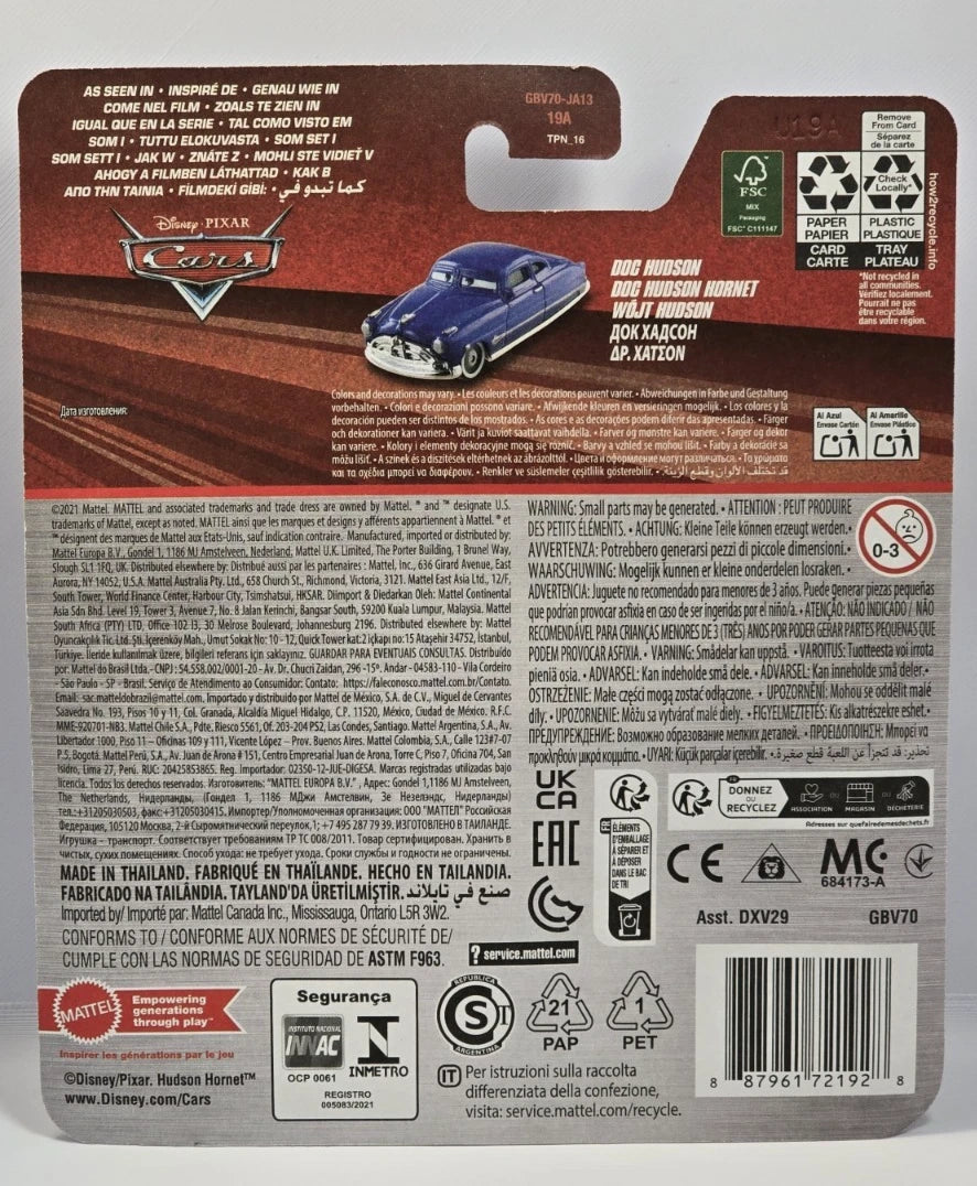 DISNEY PIXAR CARS - DOC HUDSON - RADIATOR SPRINGS