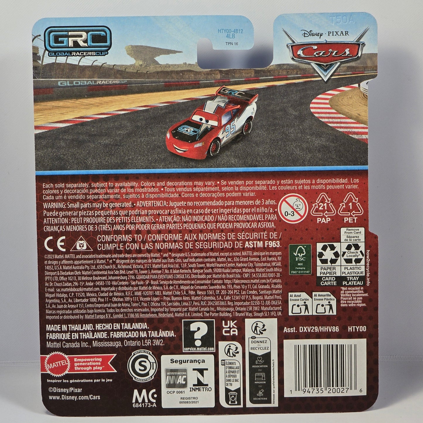 DISNEY PIXAR CARS - GRC- LIGHTNING McQUEEN #95