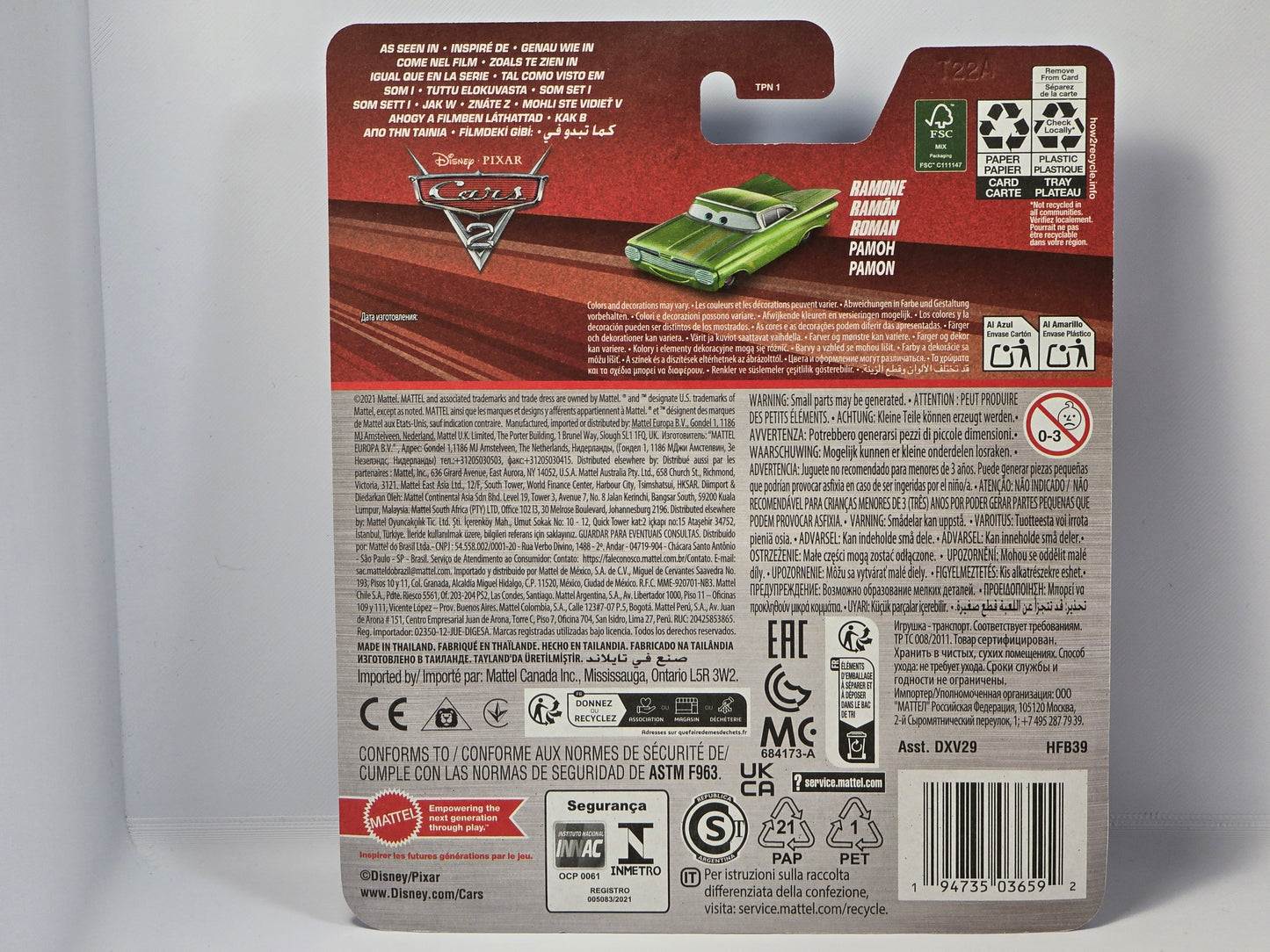 DISNEY PIXAR CARS - RAMONE - GREEN