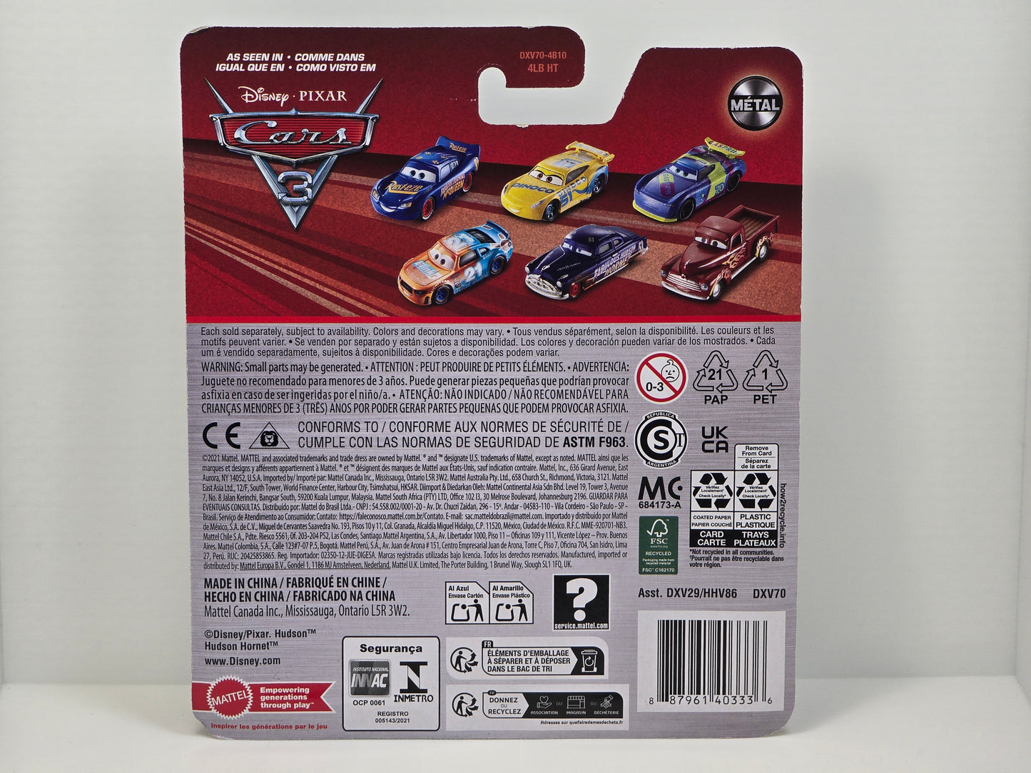 DISNEY PIXAR CARS - DIRT TRACK FABULOUS HUDSON HORNET - DOC HUDSON