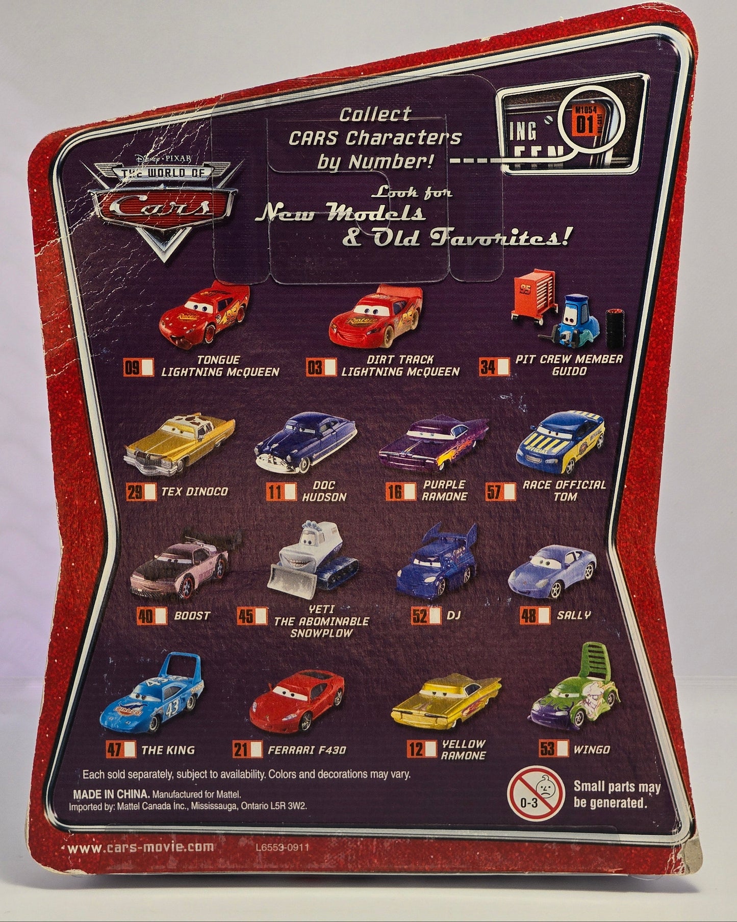 DISNEY PIXAR CARS - TONGUE LIGHTNING MCQUEEN - 2008