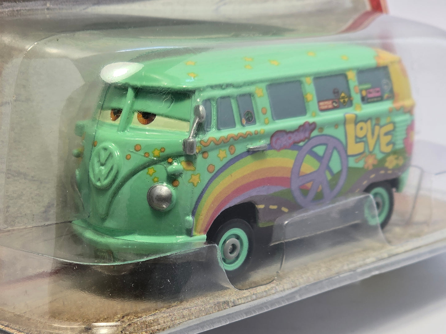 DISNEY PIXAR CARS - FILLMORE - VW CAMPER - SERIES 1 DESERT CARD - 16 BACK
