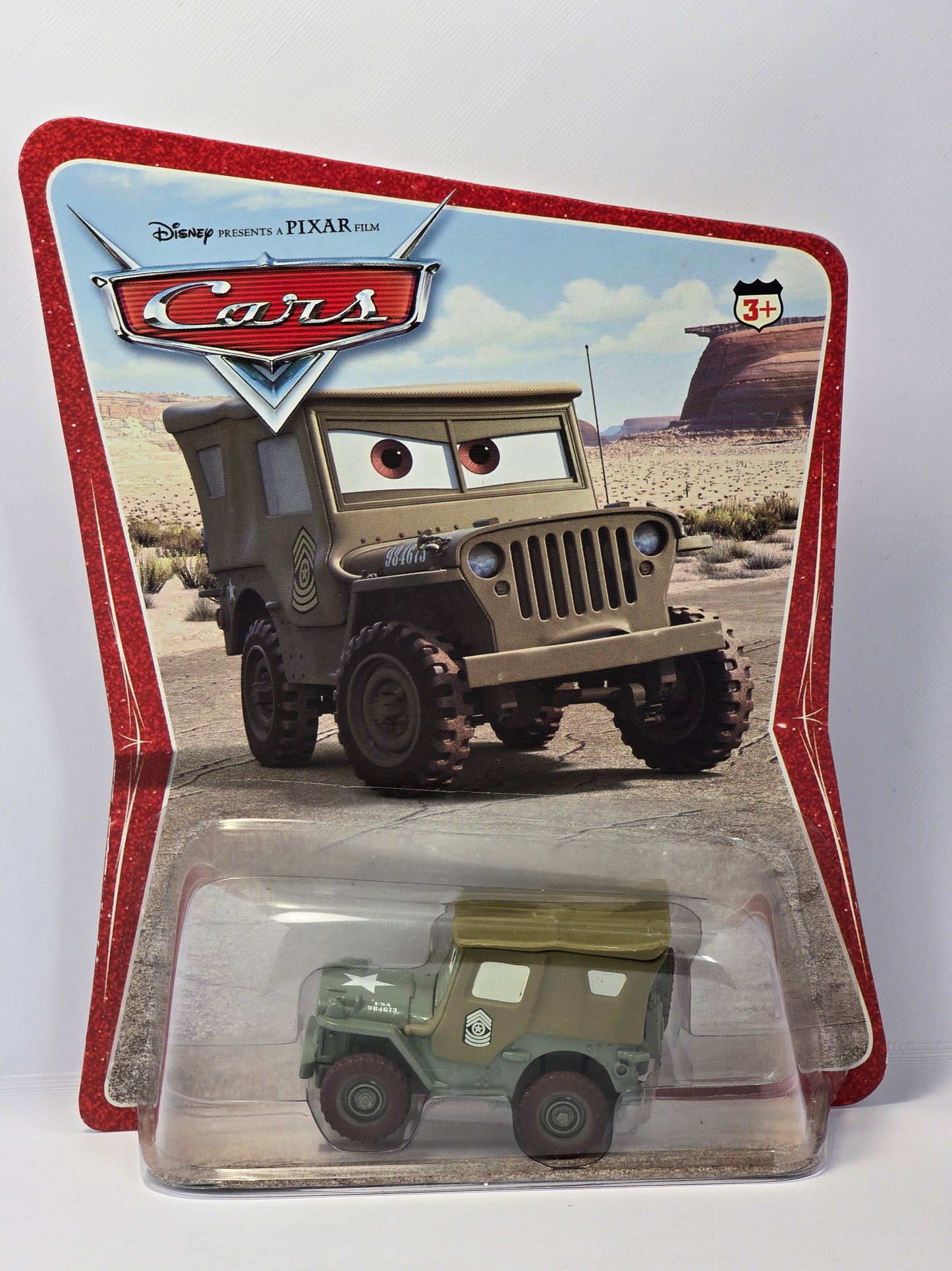 DISNEY PIXAR CARS - SARGE - SERIES 1 DESERT CARD - 16 BACK