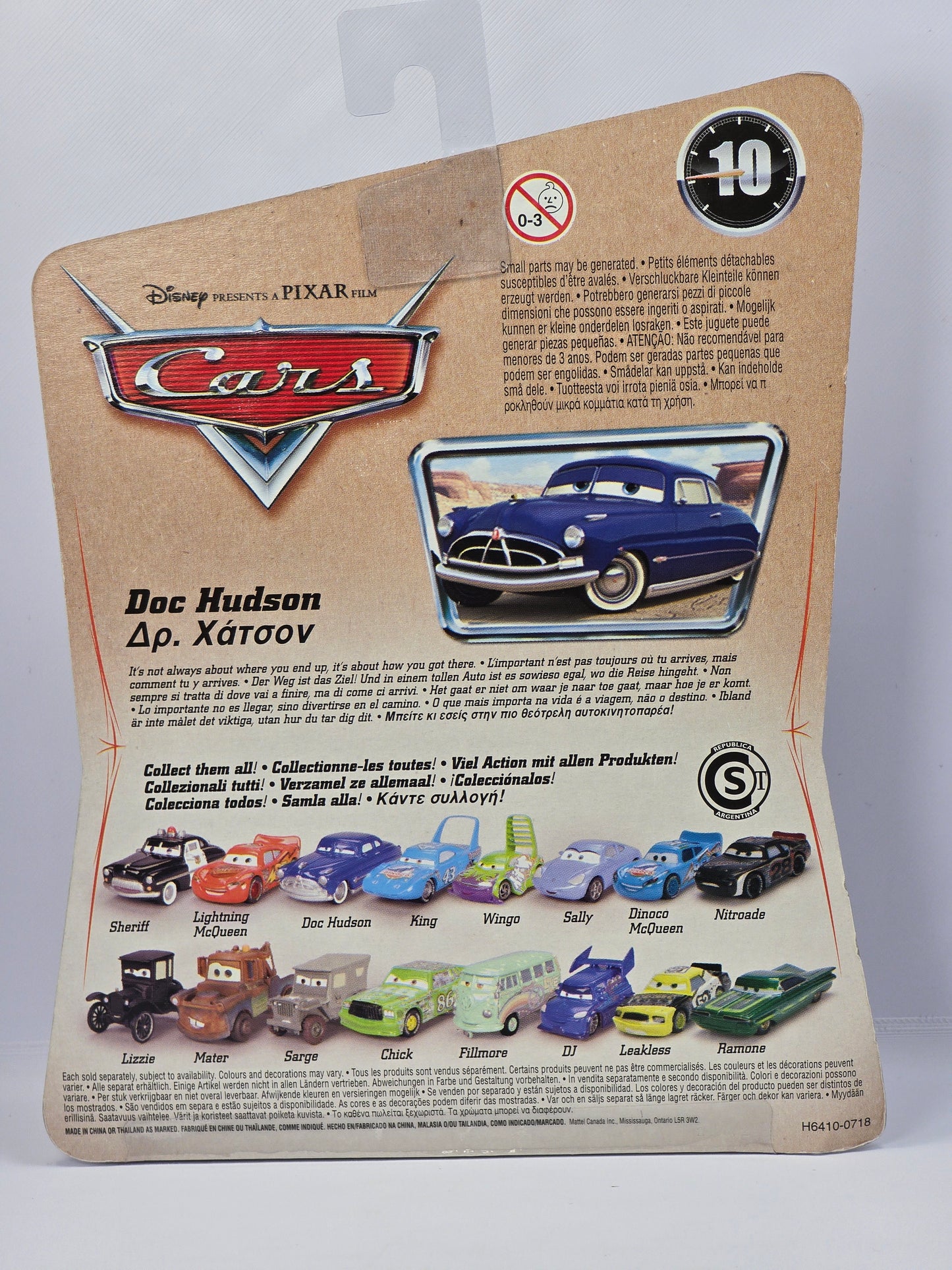 DISNEY PIXAR CARS - DOC HUDSON - SERIES 1 DESERT CARD - 16 BACK