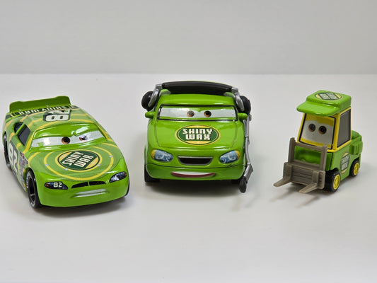 DISNEY PIXAR CARS - SHINY WAX RACE TEAM - PRE OWNED