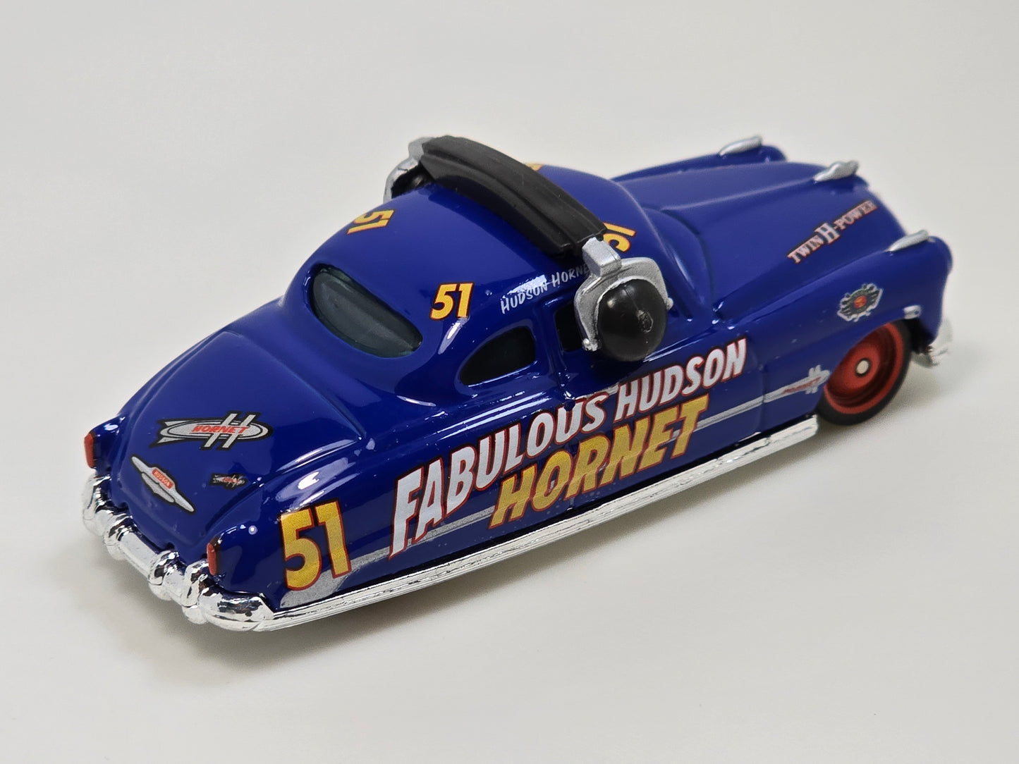 DISNEY PIXAR CARS - FABULOUS HUDSON HORNET WITH HEADSET - PRE OWNED