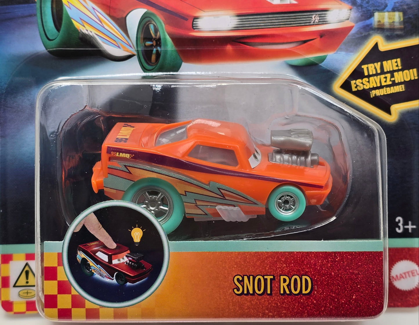 DISNEY PIXAR CARS  - RACE TO CELEBRATE - LIGHT UP - SNOT ROD