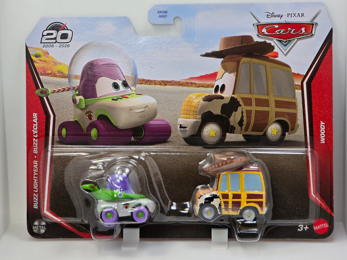 DISNEY PIXAR CARS  - 20th ANNIVERSARY - BUZZ LIGHTYEAR & WOODY - 2 PACK