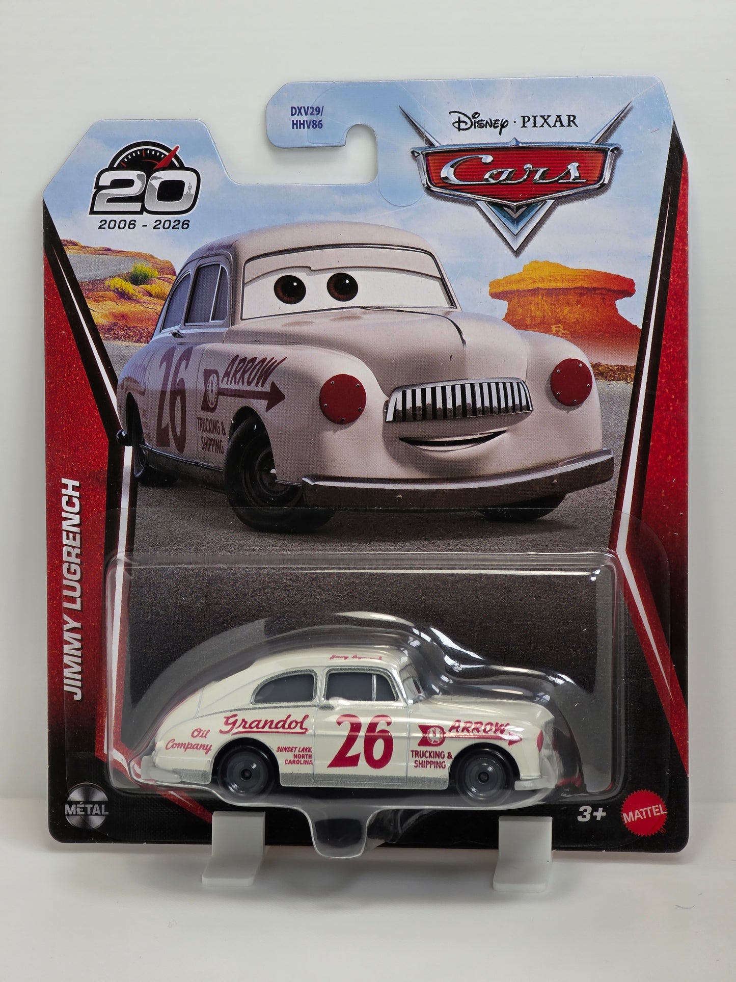 DISNEY PIXAR CARS 3 - JIMMY LUGRENCH #26 - 20th ANNIVERSARY