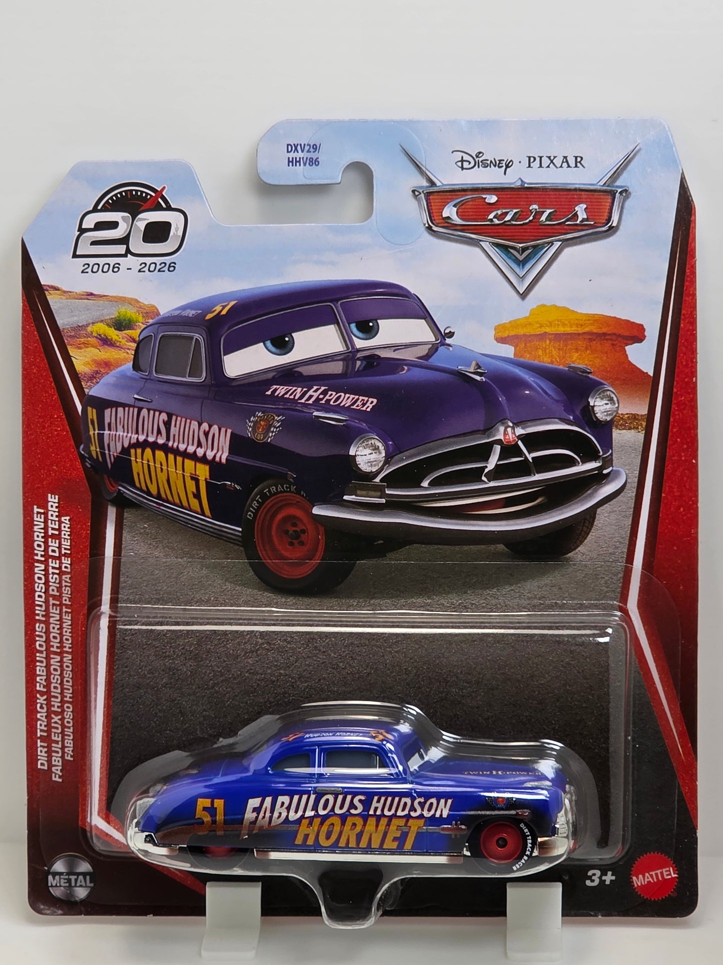 DISNEY PIXAR CARS - DIRT TRACK FABULOUS HUDSON HORNET - DOC HUDSON
