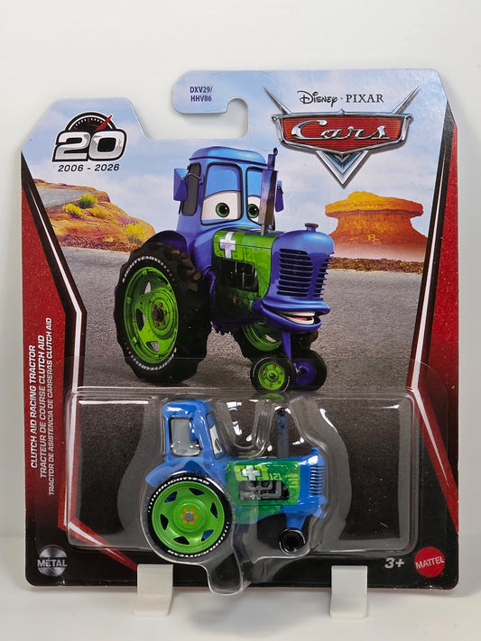 DISNEY PIXAR CARS - CLUTCH AID RACING TRACTOR #121 - 20th ANNIVERSARY