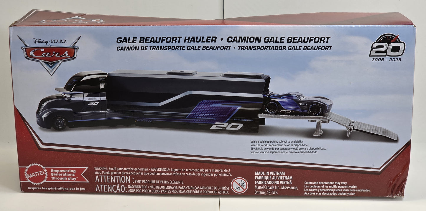 DISNEY PIXAR CARS 3 - GALE BEAUFORT - JACKSON STORM’S HAULER - SEE PICS