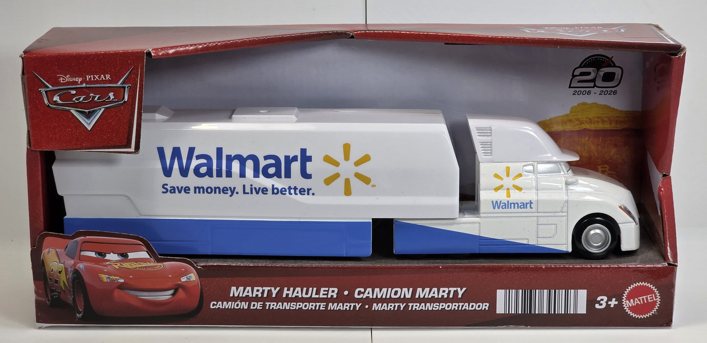 DISNEY PIXAR CARS - MARTY - THE WALMART HAULER - 20th ANNIVERSARY