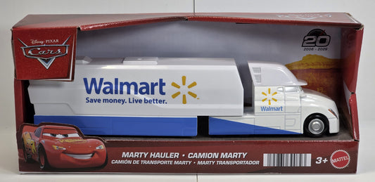 DISNEY PIXAR CARS - MARTY - THE WALMART HAULER - 20th ANNIVERSARY