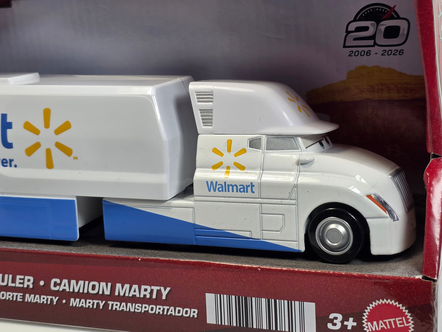 DISNEY PIXAR CARS - MARTY - THE WALMART HAULER - 20th ANNIVERSARY