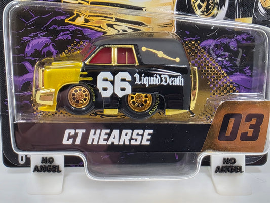 CAR TUNED - LIQUID DEATH S1 - CT HEARSE #66 - BLACK / GOLD # 03 - NEW