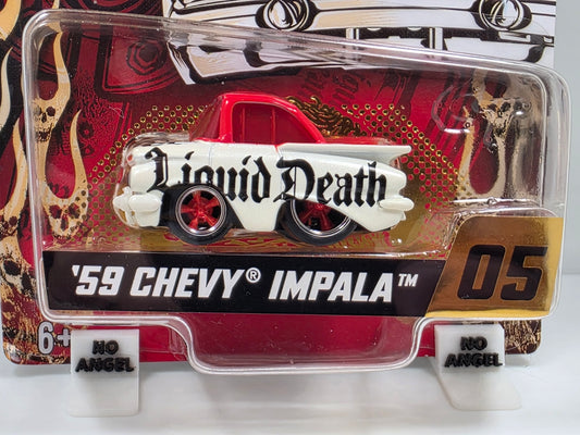 CAR TUNED - LIQUID DEATH S1 - '59 CHEVY IMPALA - BLACK/ WHITE/ RED # 05 - NEW