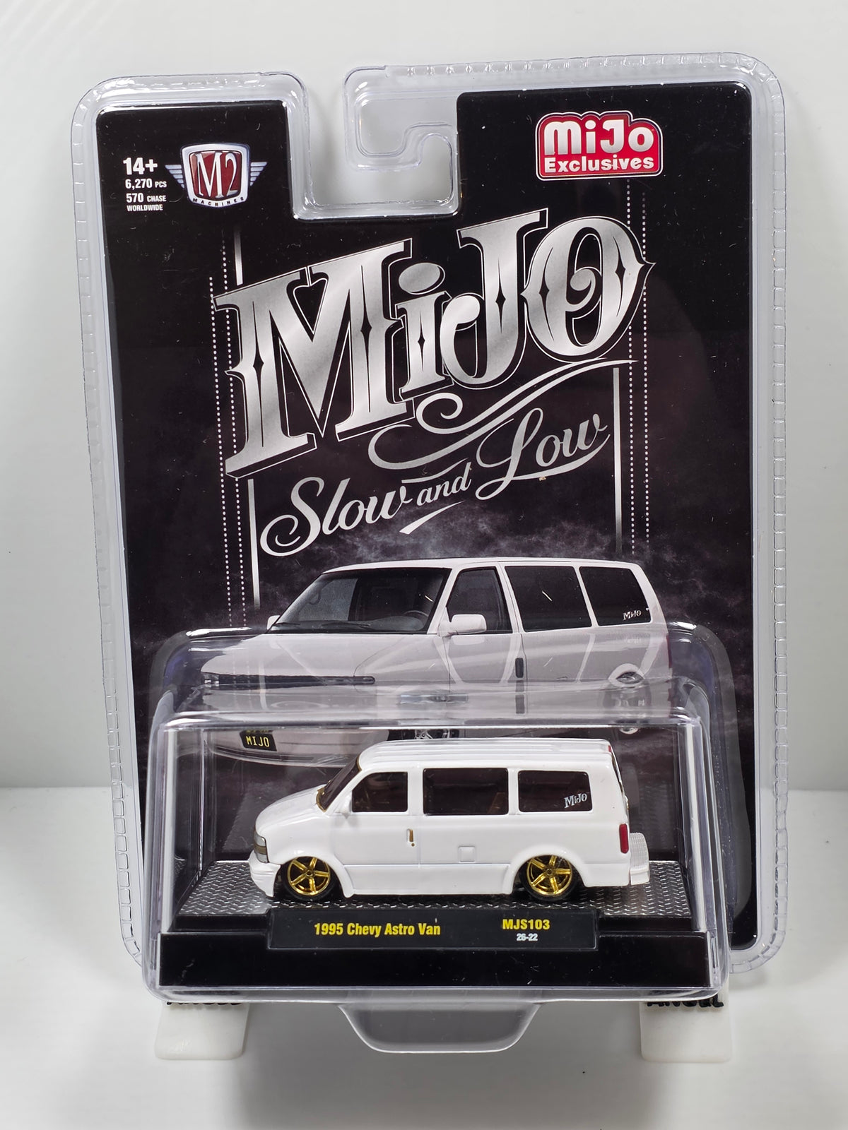 M2 MACHINES - MiJo SLOW AND LOW - 1995 CHEVY ASTRO VAN - WHITE - CHASE MJS103